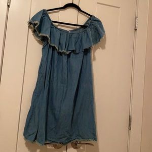 Off the shoulder jean Dress